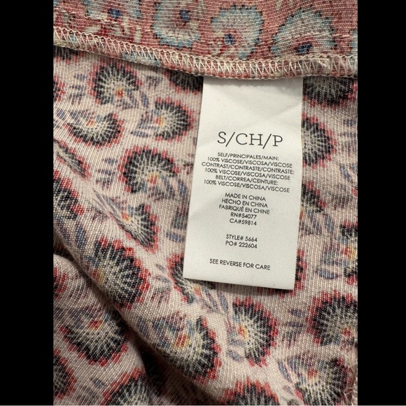 CAbi Poet Jacket #5664 Pockets a belt Tie boho Mixed Media Patchwork Robe Floral - Picture 14 of 16